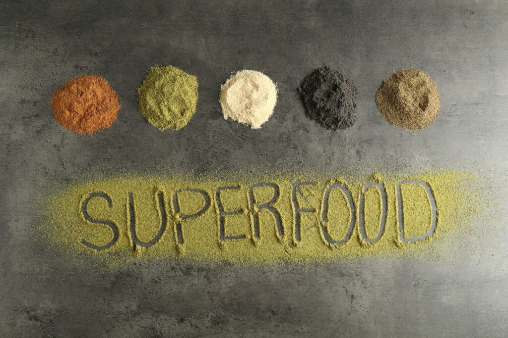 apothecary earthy green superfood powder packaging 5 lb